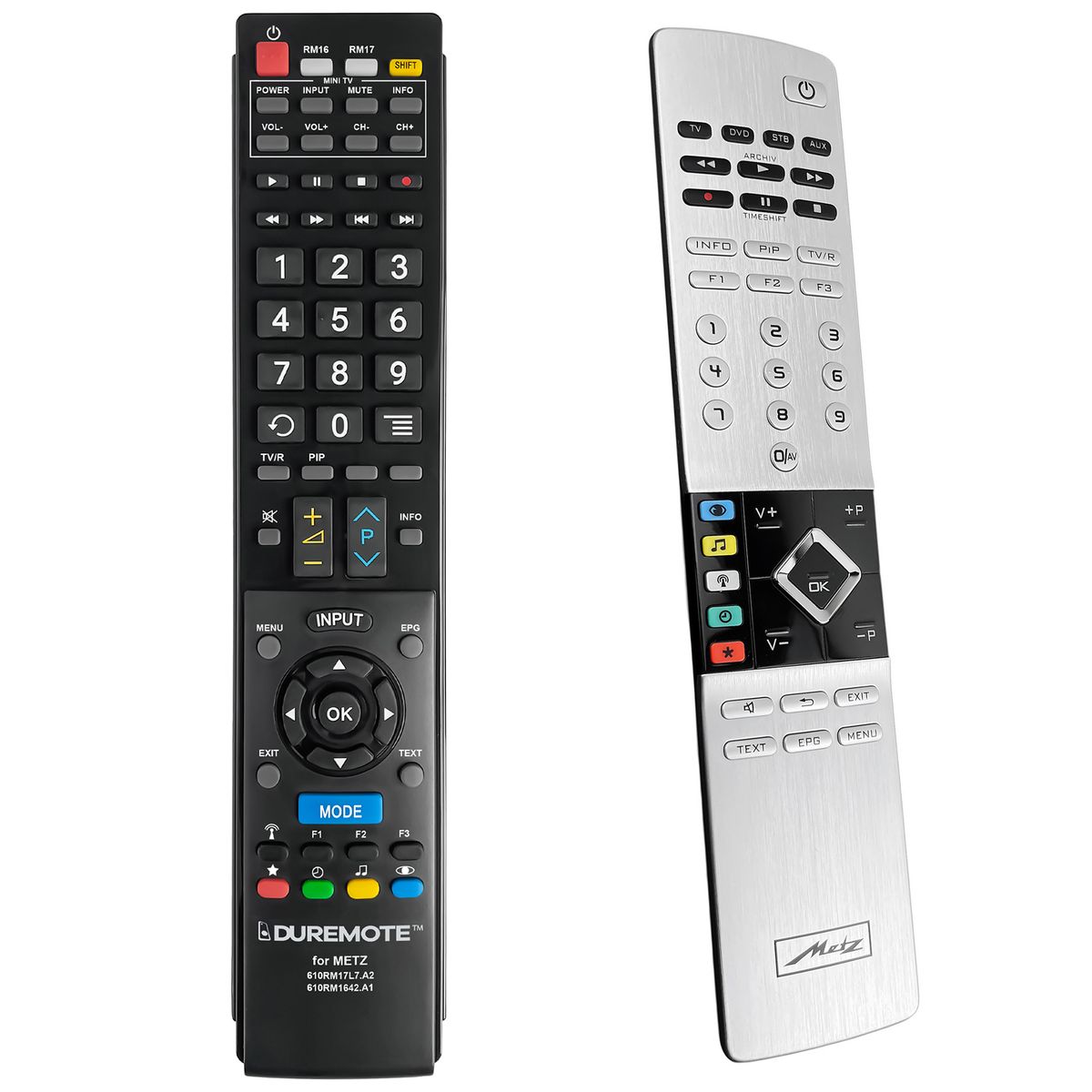 METZ 610RM17L7.A2 RM17, 610RM1642A1 RM16 + TV vezérlés (mini TV) - távirányító duplikátum