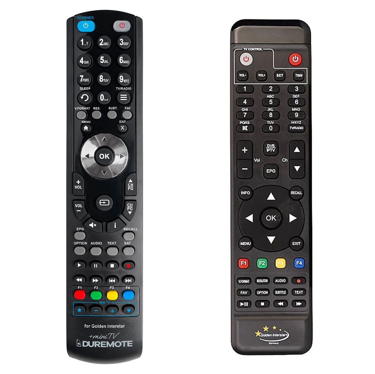 GOLDEN INTERSTAR Linux Universal + TV vezérlés (mini TV) - távirányító duplikátum