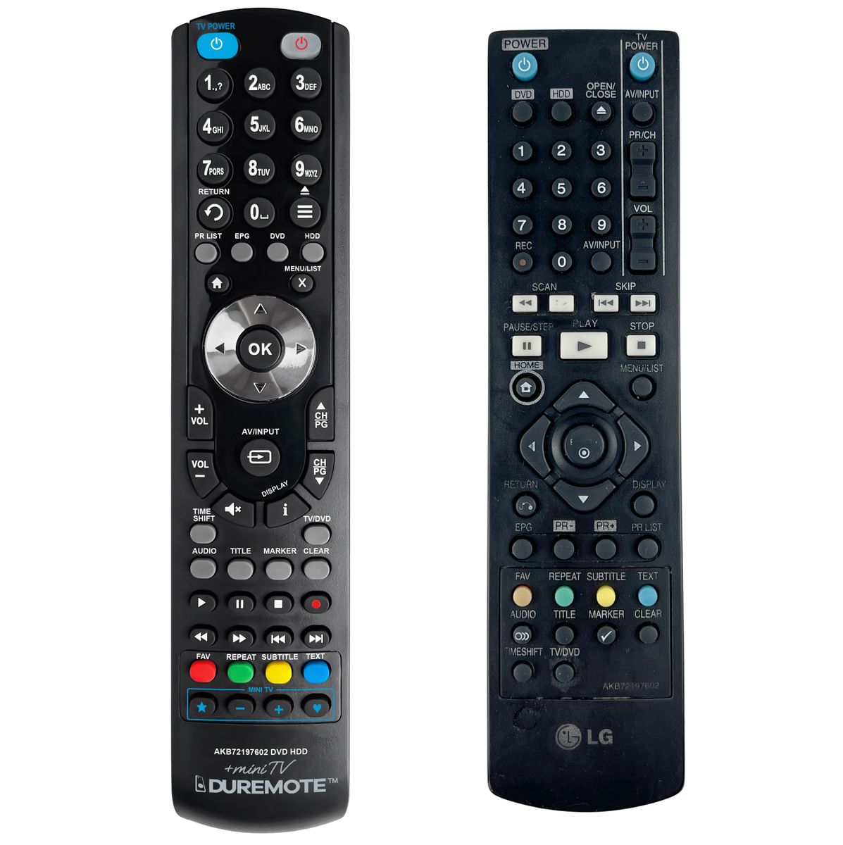 LG AKB72197602, AKB72373701 + TV vezérlés (mini TV) - távirányító duplikátum