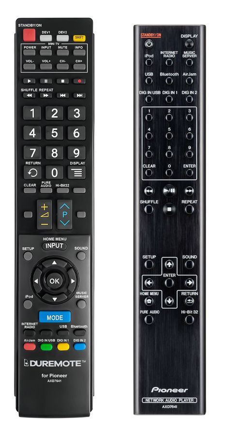 PIONEER AXD7641 + TV vezérlés (mini TV) - távirányító duplikátum