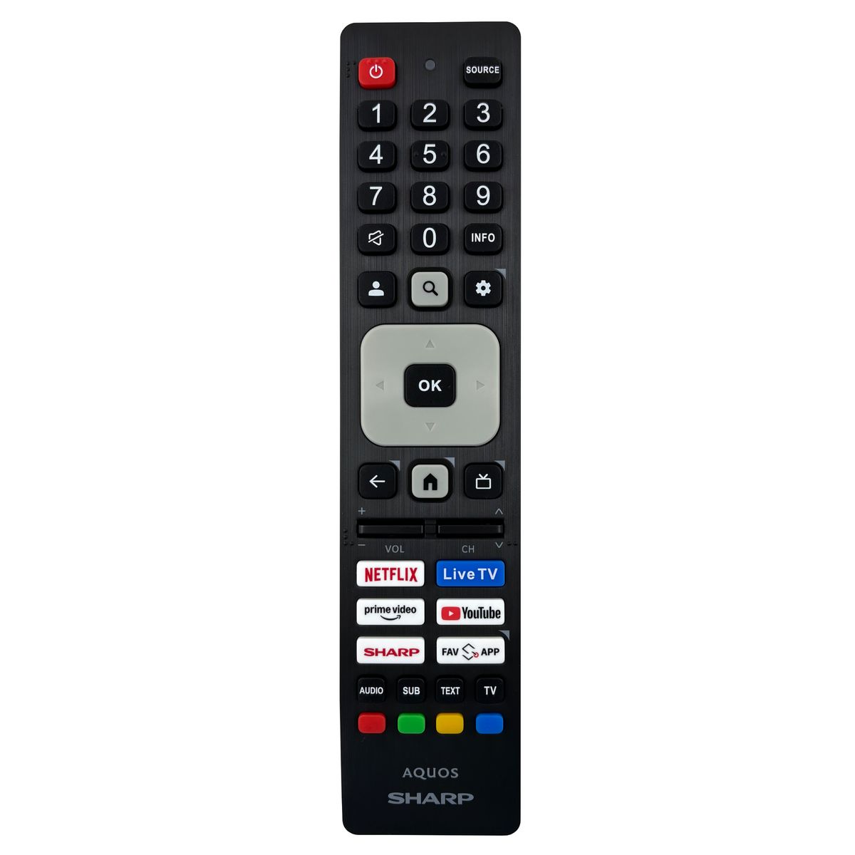 SHARP AQUOS SHW/RMC/0159N, 32HF3865E, 40HF3265E - eredeti gyári távirányító