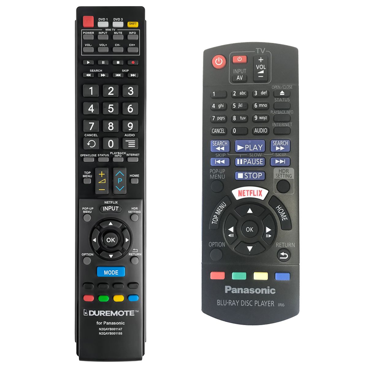 PANASONIC N2QAYB001147 + TV vezérlés (mini TV) - távirányító duplikátum
