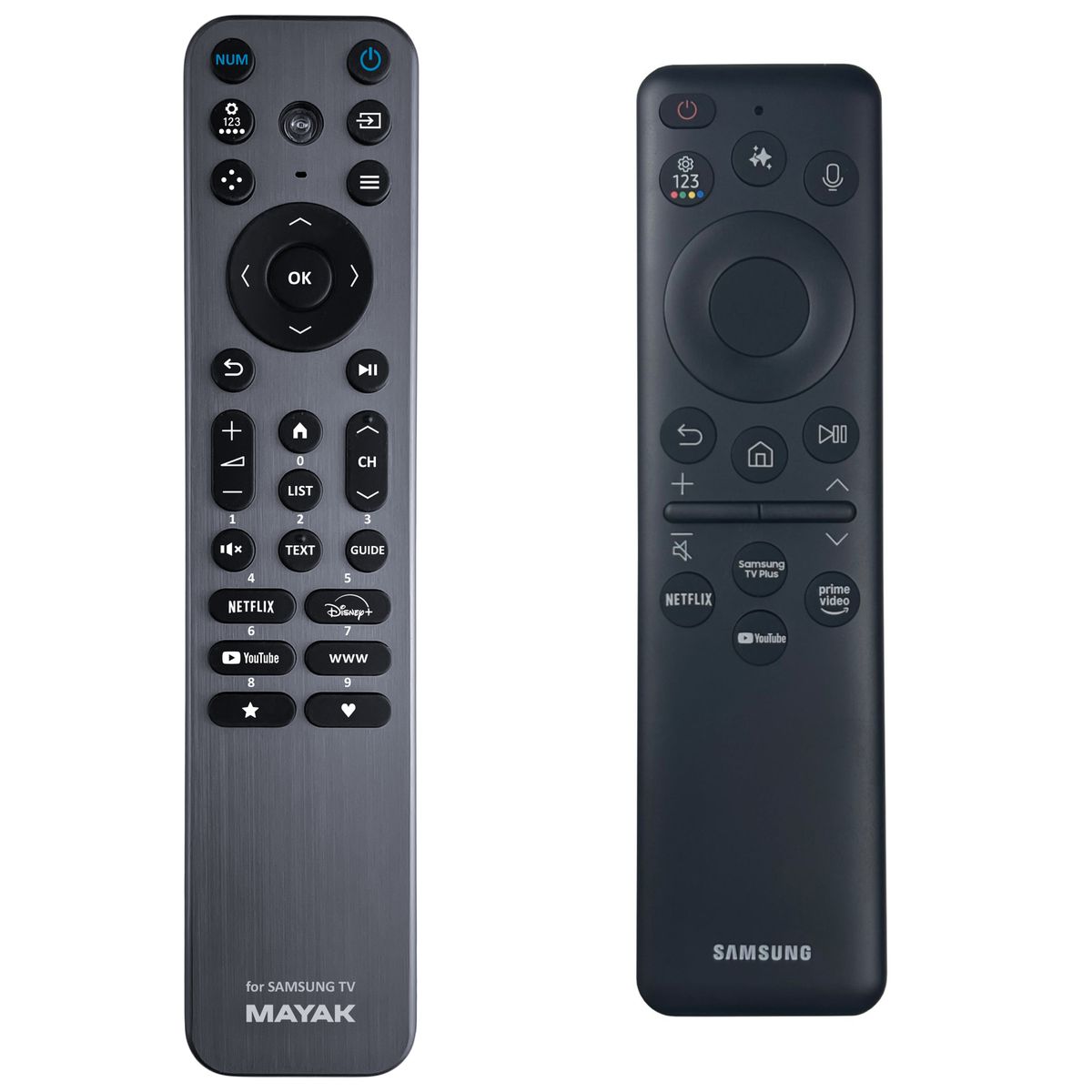 SAMSUNG BN59-01480L 2025 - fém és háttérvilágítással rendelkező távirányító másolat