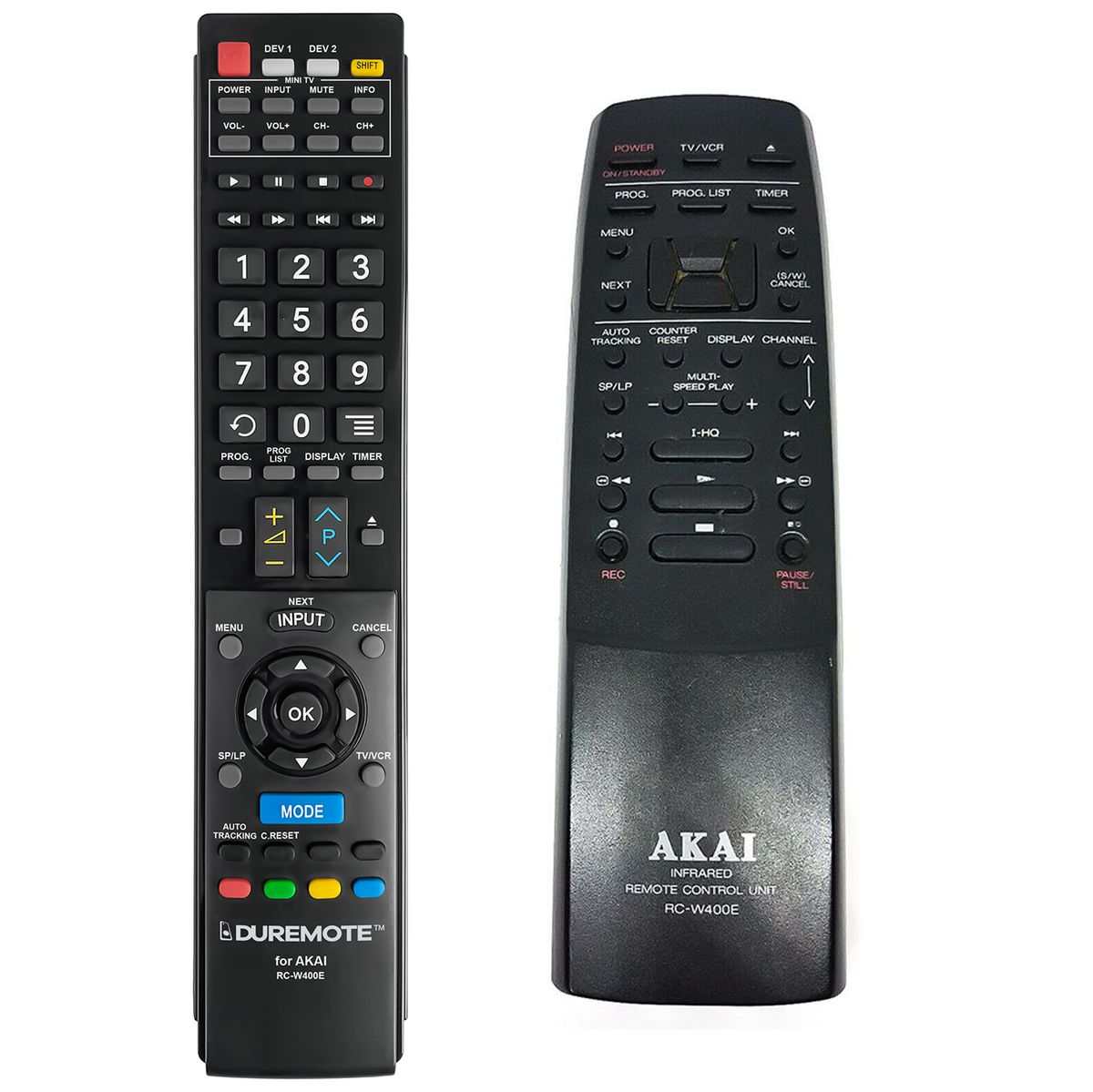 AKAI RC-W400E + TV vezérlés (mini TV) - távirányító duplikátum