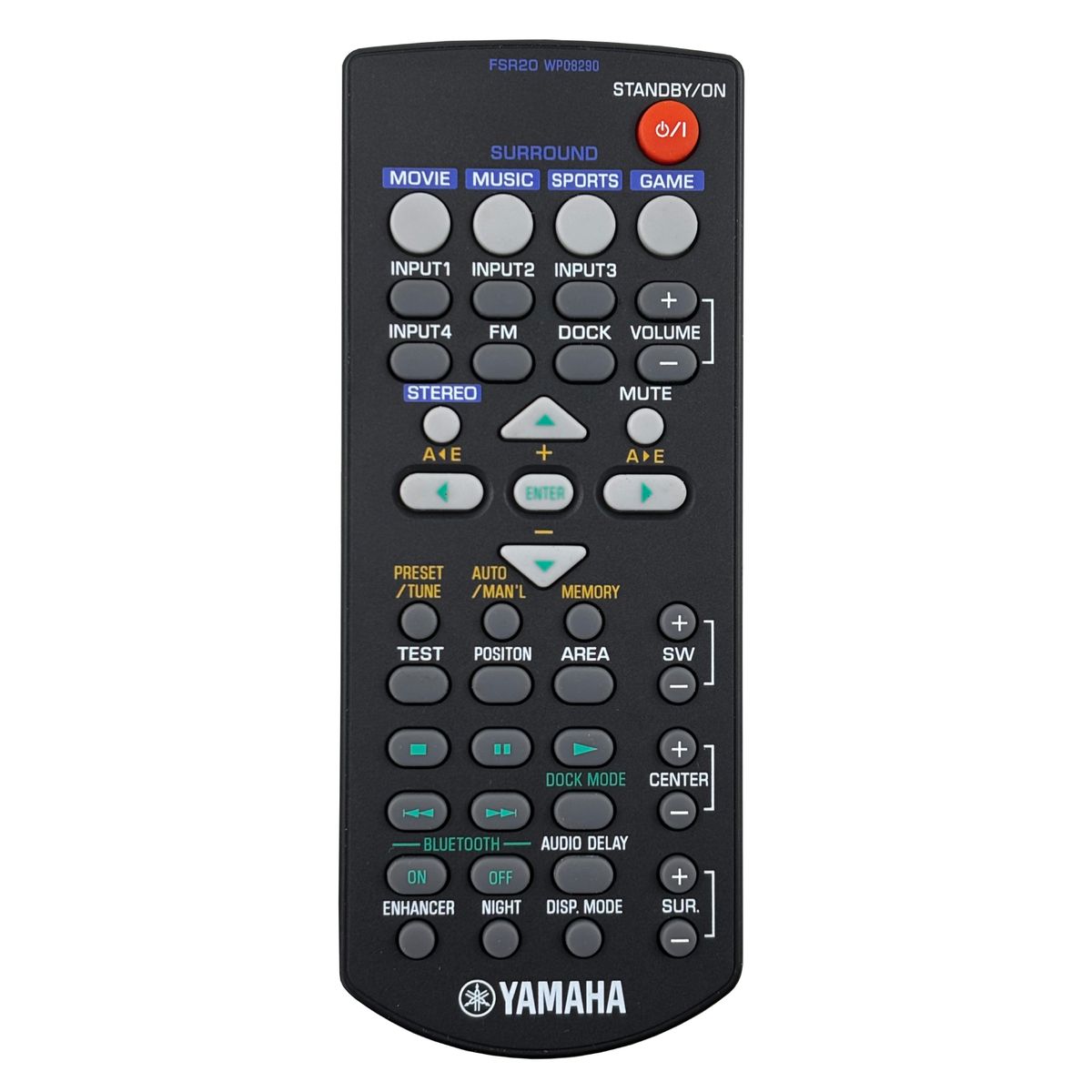 YAMAHA FSR20, FSR21, YAS-70, YAS-71,  YAS-81, WP08290, WP083000 - eredeti gyári távirányító