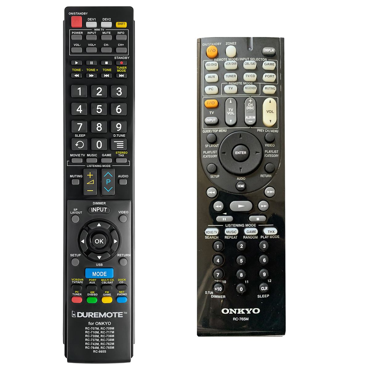ONKYO RC-765M + TV vezérlés (mini TV) - távirányító duplikátum