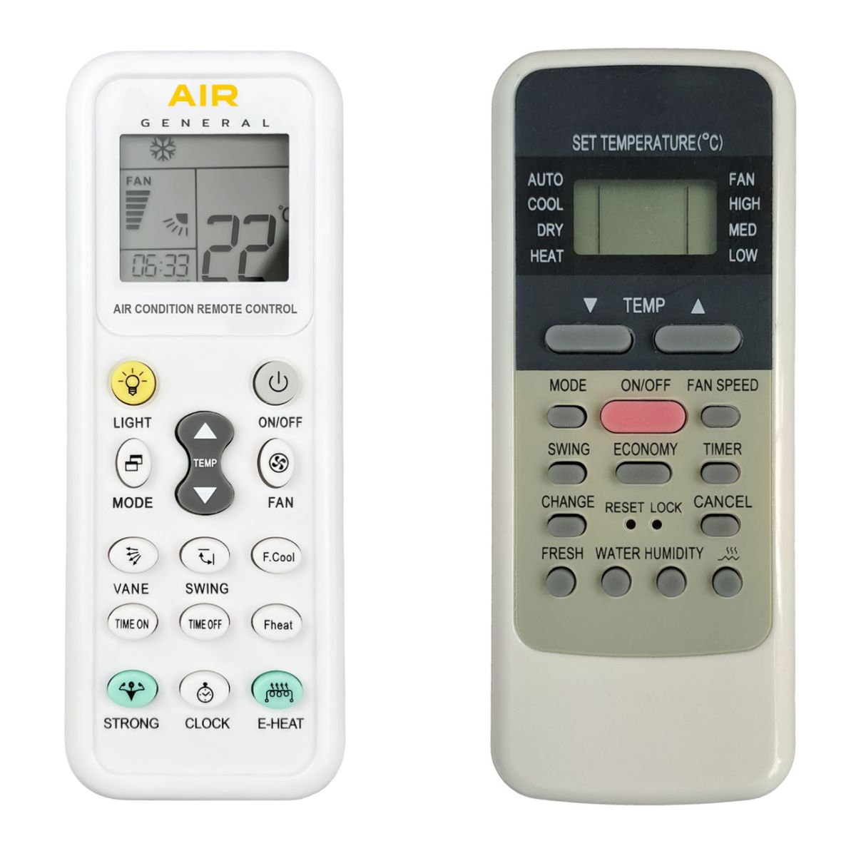 MIDEA R51, R51C, R51CE, R51D, R51E, R51M, R51MC, R51MBG -   


kompatibilis General márkájú távirányító