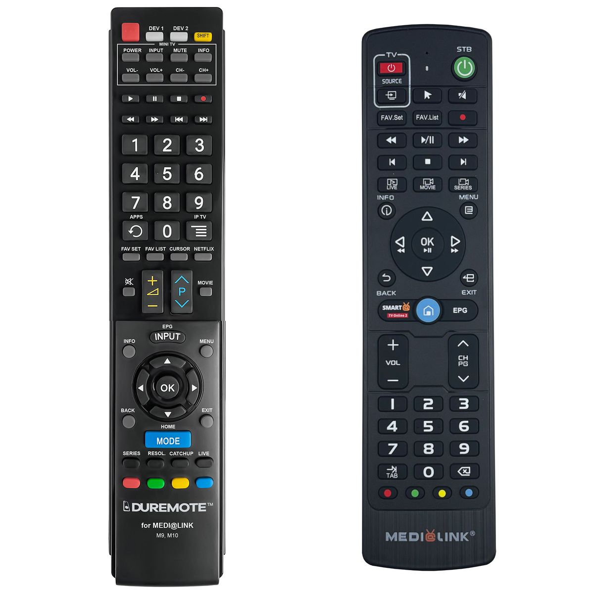 MEDIALINK M9, M10 + TV vezérlés (mini TV) - távirányító duplikátum