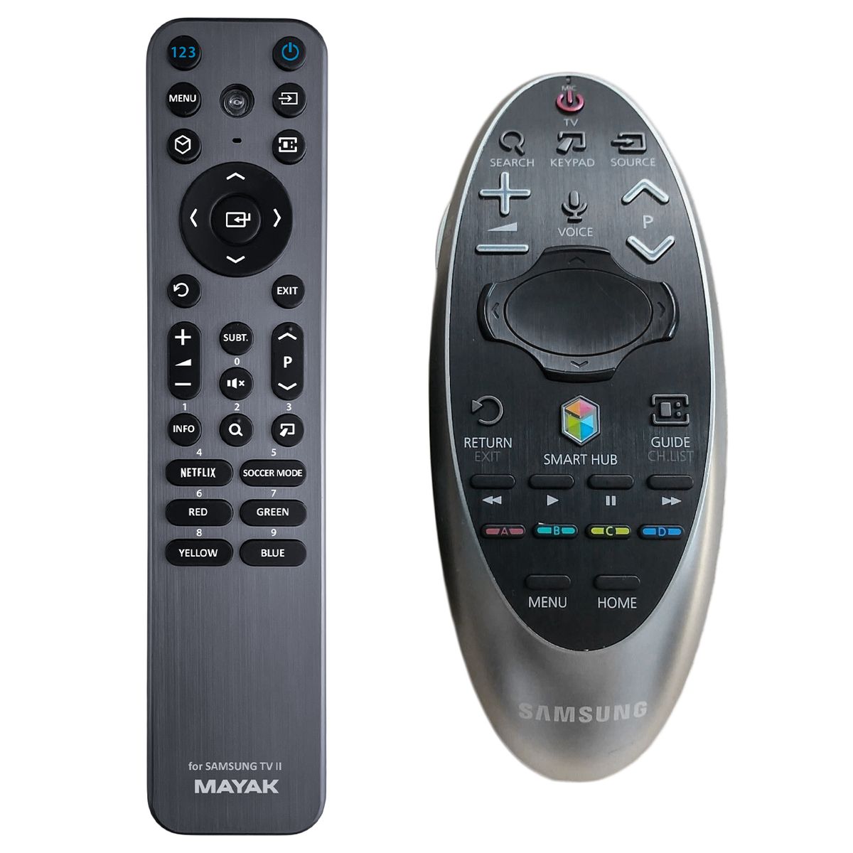 SAMSUNG BN59-01181Q - fém háttérvilágítású kompatibilis távirányító MAYAK, VOICE és varázslatos funkciók nélkül