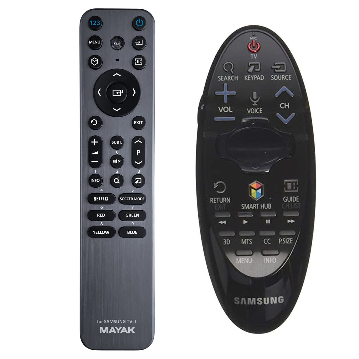 SAMSUNG BN59-01182A - fémborítású, háttérvilágítással rendelkező, VOICE és varázslatos funkciók nélküli távirányító MAYAK, kompatibilis
