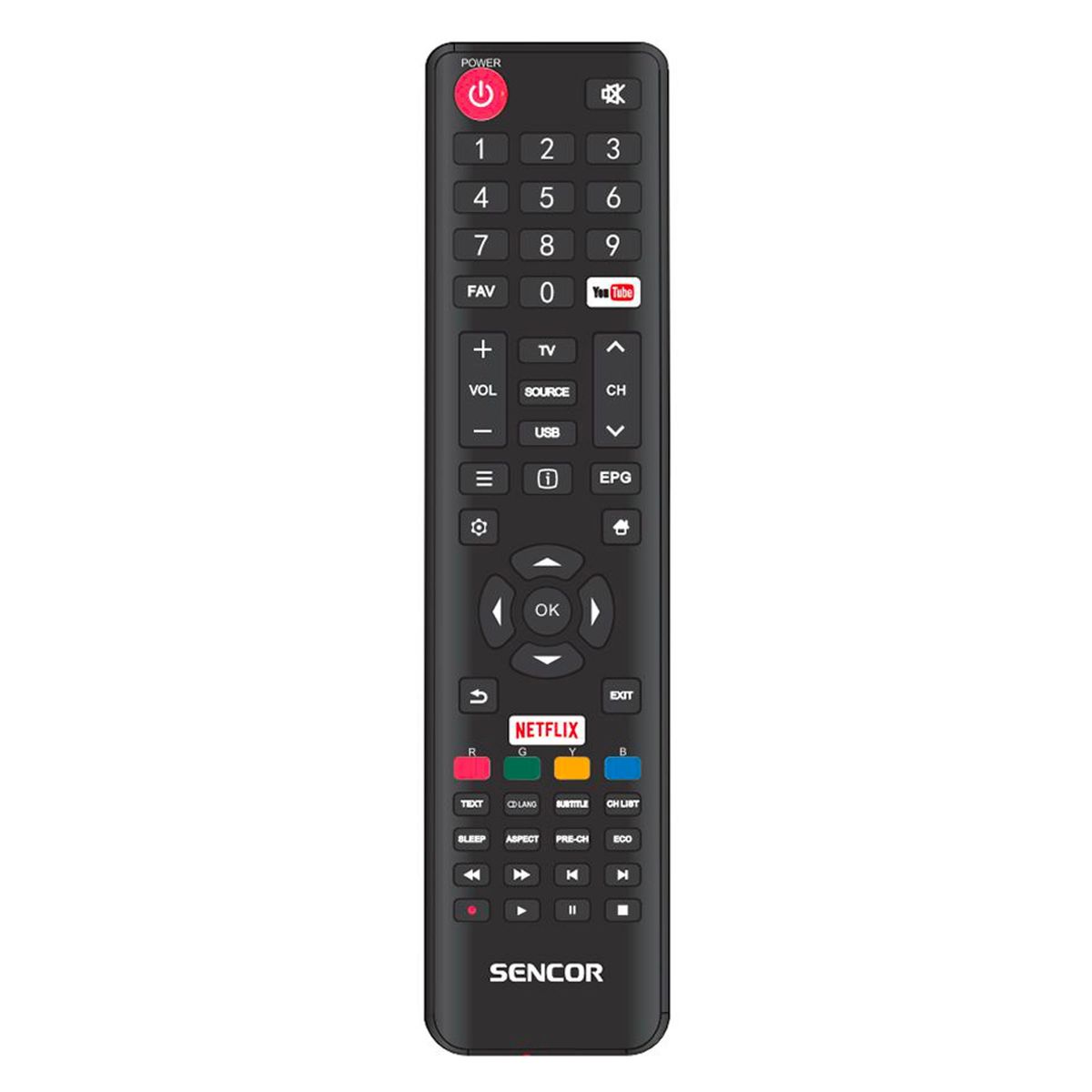 SENCOR SLE32S600TCS, SLE32S601TCS, SLE40FS600TCS, SLE40FS601TCS, SLE42FS601TCS  - eredeti gyári távirányító