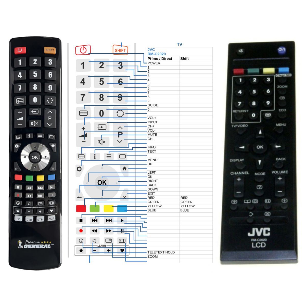 JVC RM-C2020, LT-22EX19, LT-26KM18, LT-26KM28, LT-32BX18, LT-32BX19, LT-32EX18, LT-32EX19, LT-32EX28, LT-32EX29, LT-42EX18, LT-42EX19 -   


kompatibilis General márkájú távirányító
