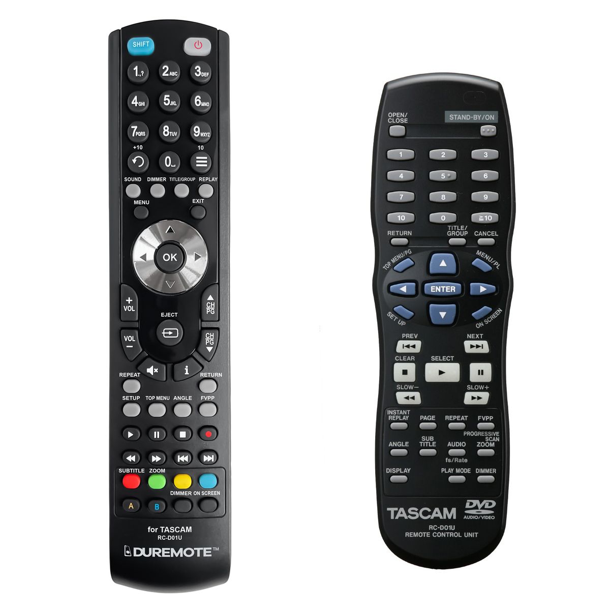 TASCAM DV-D01U - távirányító duplikátum