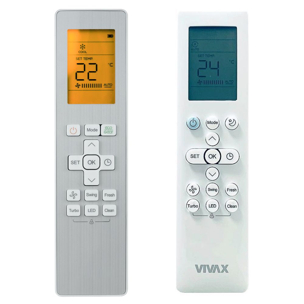 VIVAX RG10A1, RG10B,  ACP-12CH35,  ACP-09CH25, ACP-18CH50, ACP-09CH25, ACP-24CH70 - eredeti gyári távirányító háttérvilágítással