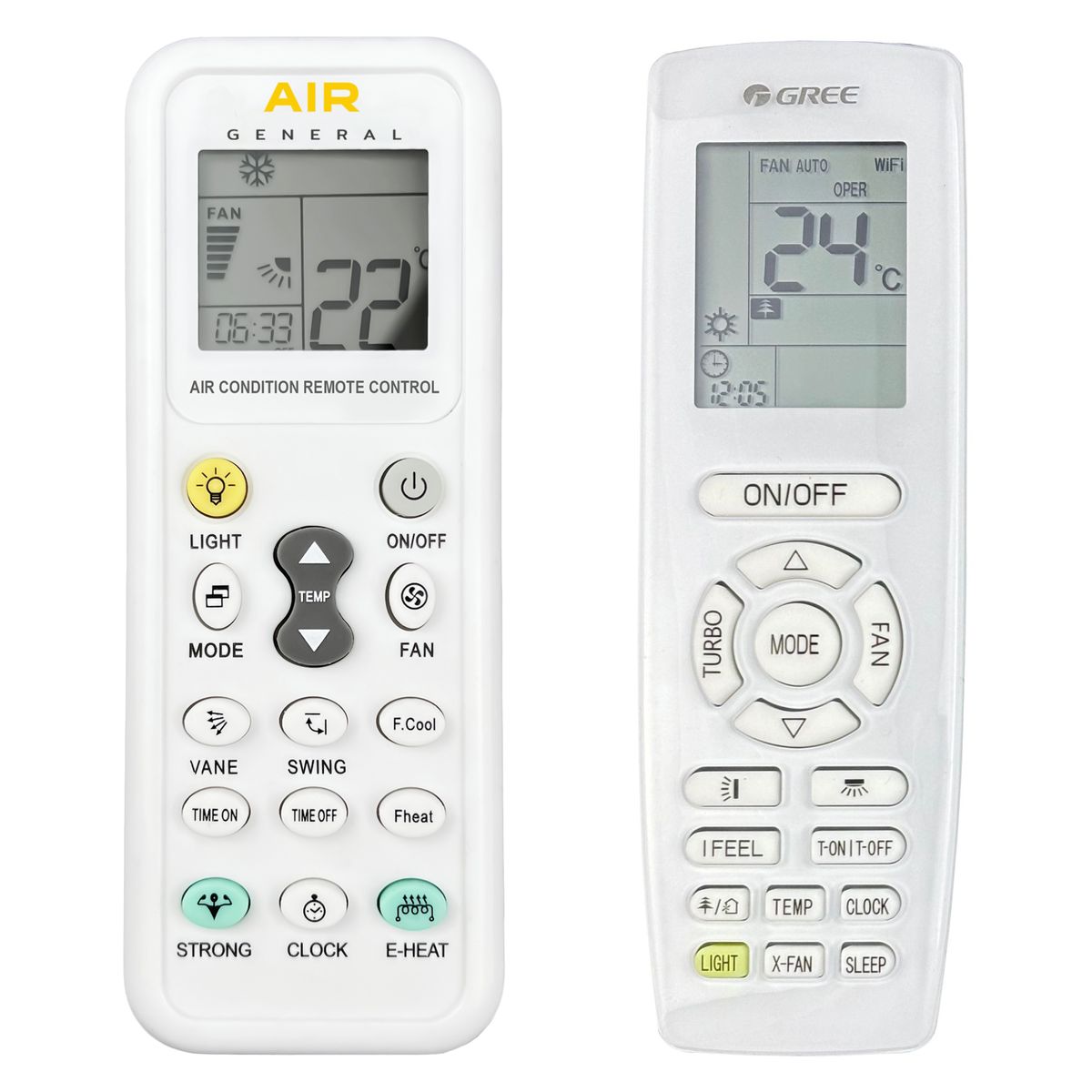 GREE Pular GWH12AGB, GWH24AGD-K6DNA1A Pulse -   


kompatibilis General márkájú távirányító