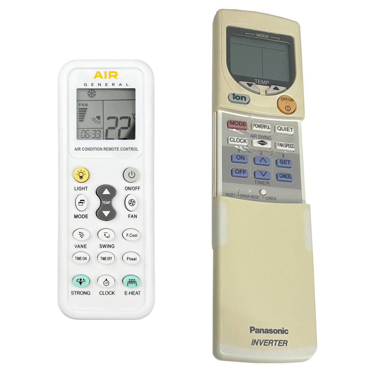 PANASONIC CS-TE9DKE, CU-TE9DKE, CS-TE12DKE, CU-TE12DKE   -   


kompatibilis General márkájú távirányító