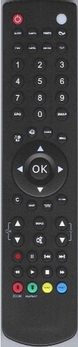 TELEFUNKEN 19LED400PVR, 22LED401PVR, 24LED402PVR, 26LED403PVR, 32LHD302PVR, 32LED404PVR - helyettesítő távirányító