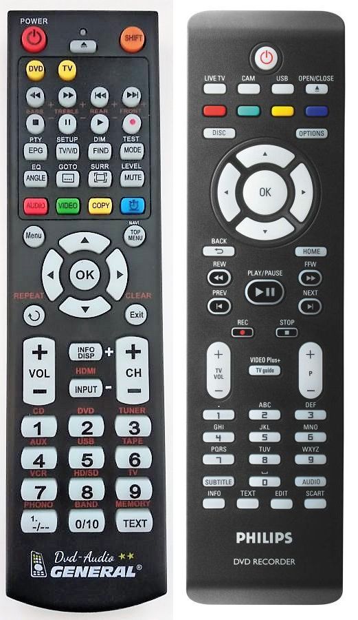 PHILIPS DVR5100 -   


kompatibilis General márkájú távirányító