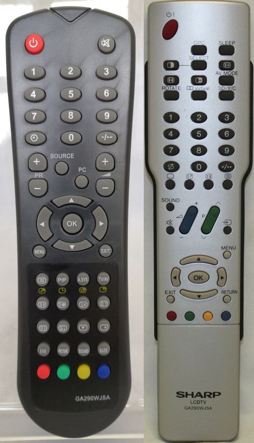 SHARP GA290WJSA - helyettesítő távirányító