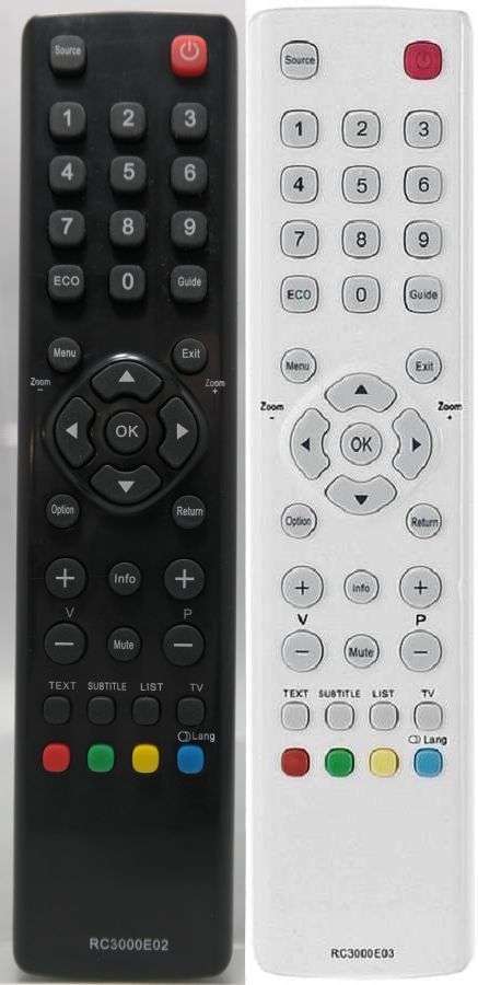 TCL RC3000E03 - helyettesítő távirányító