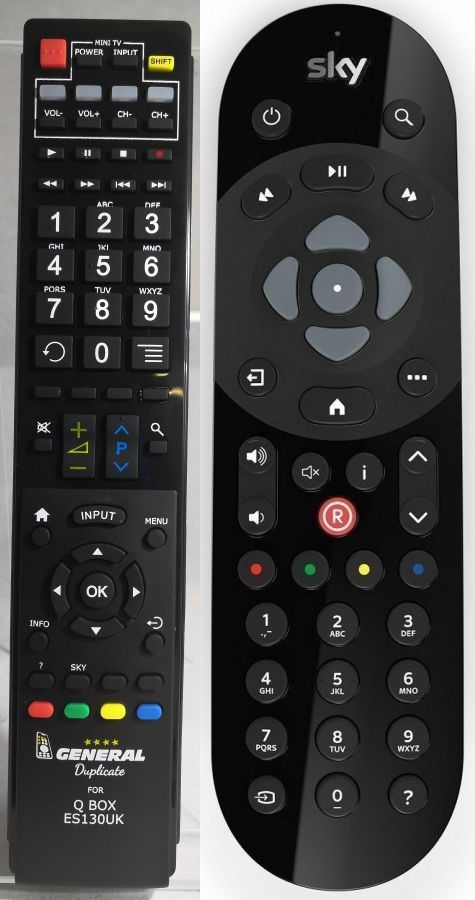 SKY Q BOX - távirányító duplikátum