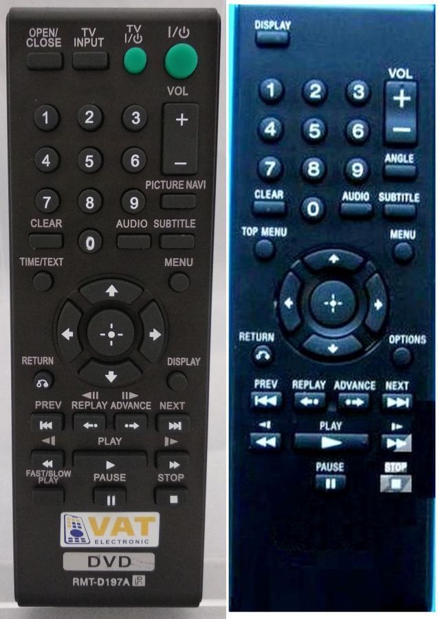 SONY RMT-D195, RMT-D196 - helyettesítő távirányító