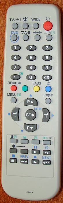 SANYO 1AVOU10B09201, 1AV0UJ10B17600, JXMFB, JXMFE, JXMKE - helyettesítő távirányító