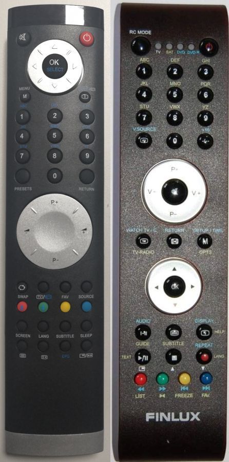FINLUX RC1110 - helyettesítő távirányító