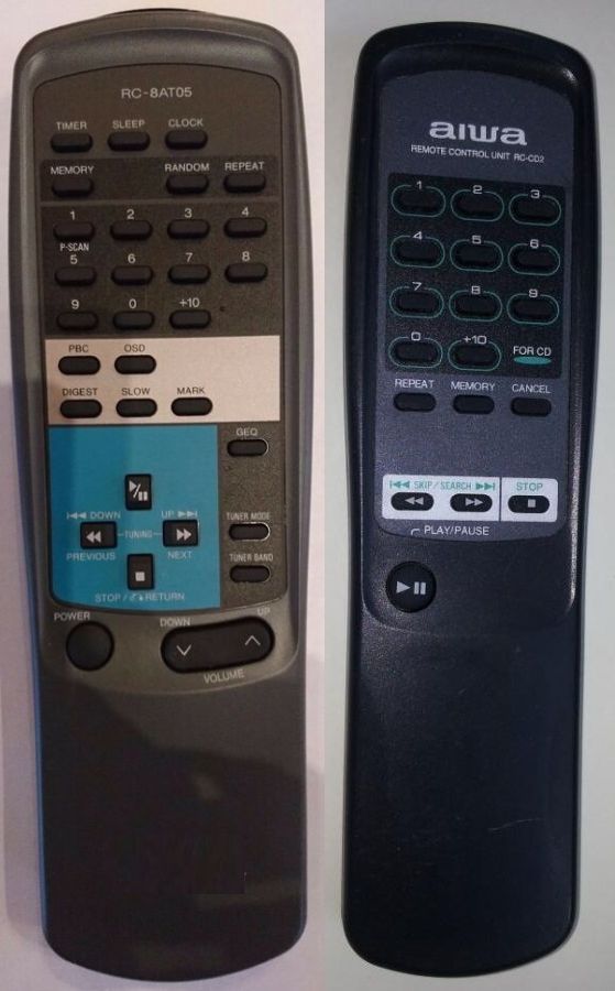 AIWA RC-CD2 - helyettesítő távirányító