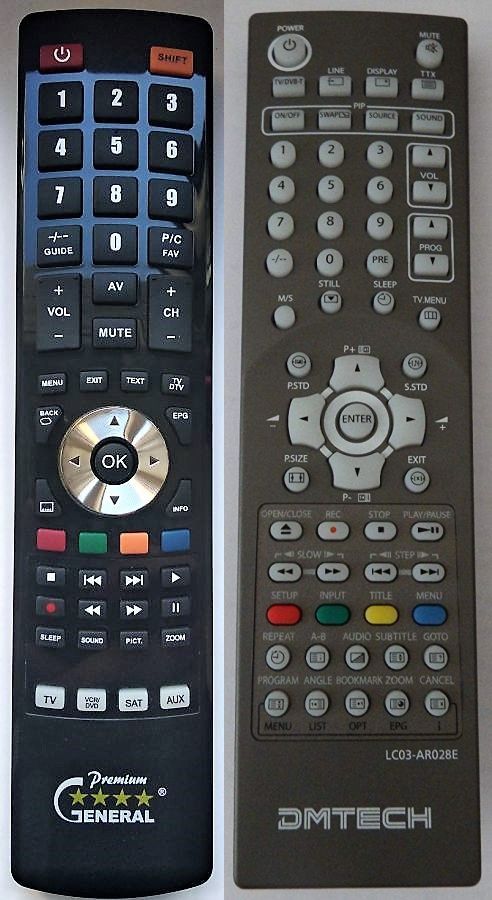 DMTECH LC03-AR0025A, LC03-AR0028A -   


kompatibilis General márkájú távirányító