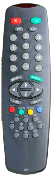 ECG CTV-5500TX, CTV-7000TX - helyettesítő távirányító