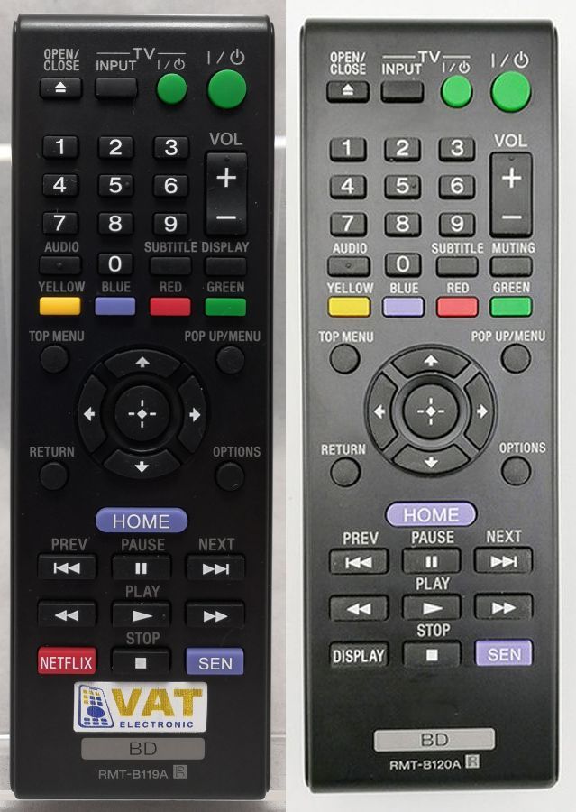 SONY RMT-B120A - helyettesítő távirányító