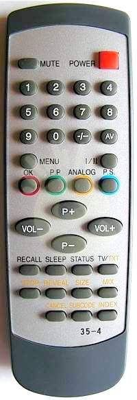 GRUNDIG RC-FS29, TP1002 - helyettesítő távirányító