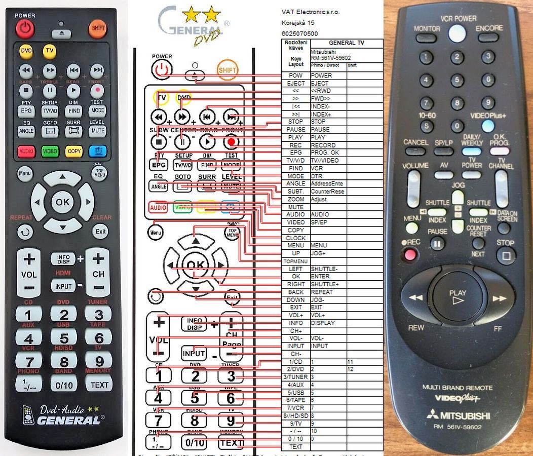 MITSUBISHI RM561V-59602 -   


kompatibilis General márkájú távirányító