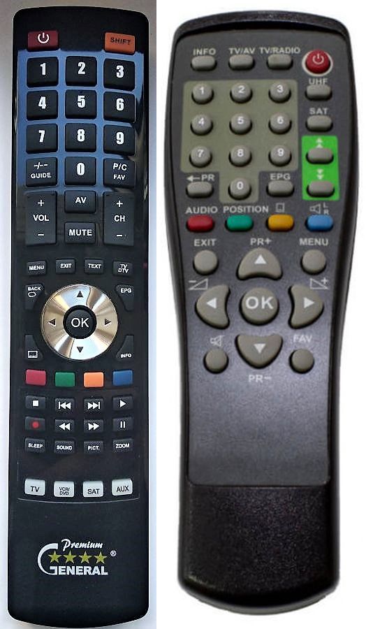 TELESTAR 2, STARSAT 1, TECHNISAT DIGIT F1 -   


kompatibilis General márkájú távirányító