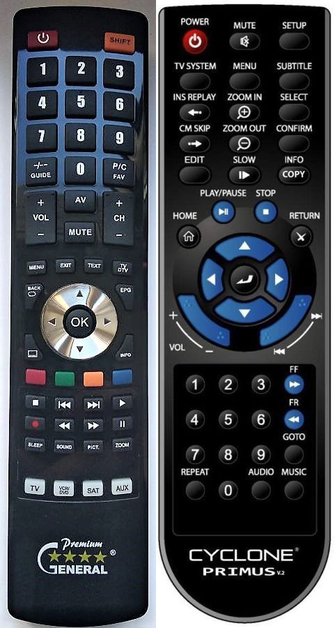 SUMVISION Cyclone Primus V.2 -   


kompatibilis General márkájú távirányító