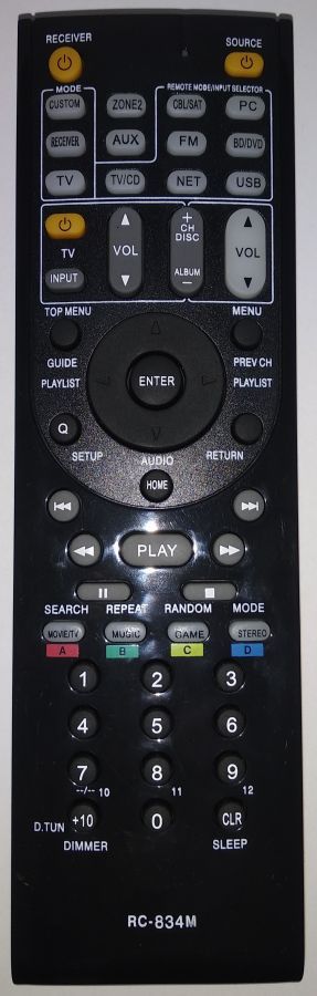 ONKYO RC-834M - helyettesítő távirányító