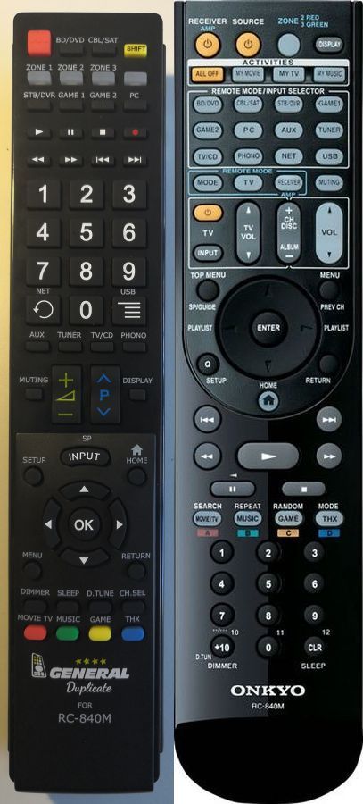 ONKYO RC-840M - távirányító duplikátum