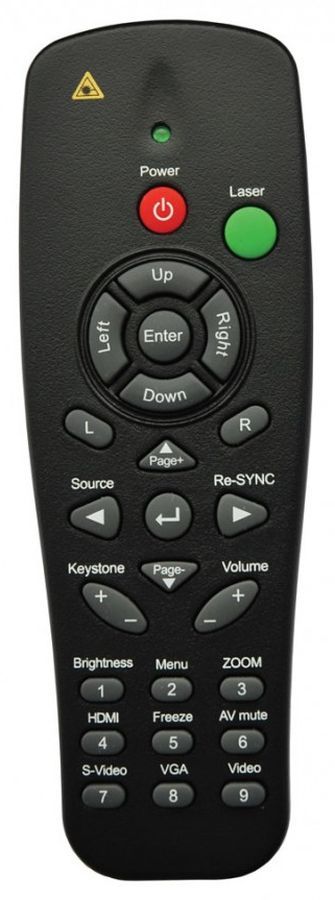 OPTOMA ep721, ep7155I, tx7144, ep-1691E, ew1691E, tx615-3D, ex615, ex612, dx349, h114, ex762 - helyettesítő távirányító