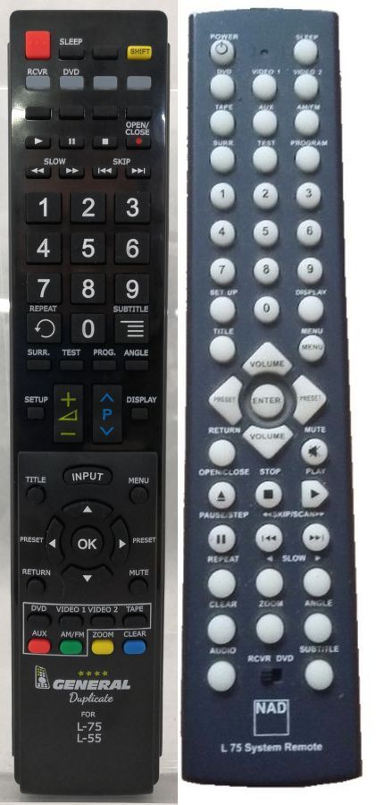 NAD L-55, L-75 - távirányító duplikátum