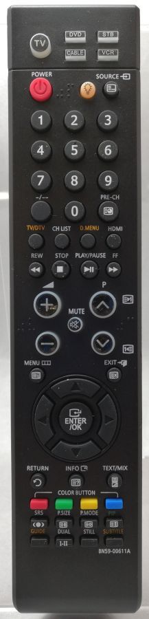 SAMSUNG BN59-00611A - helyettesítő távirányító