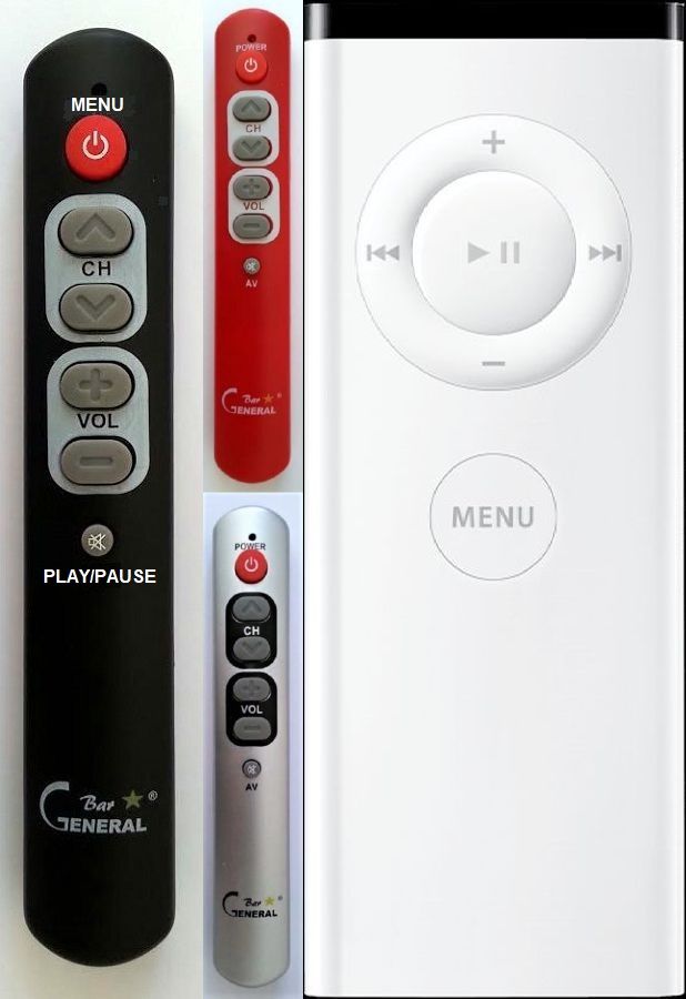APPLE TV FIRST GENERATION, S1 -   


kompatibilis General márkájú távirányító
