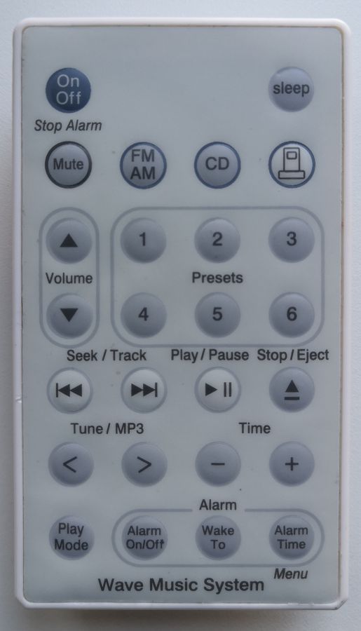 BOSE WAVE I, II, III, IV - helyettesítő távirányító
FEHÉR