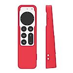 APPLE 4K TV SIRI REMOTE + AIRTAG HOLE, APPLE TV REMOTE
 szilikon tok - piros