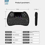 H9 Mini Wireless keyboard with touchpad