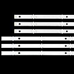 LG 49UJ65 LED háttérvilágítás DLED TOTAL ARRAY AGF79079002AL, 49CSP LG Innotek 17Y 49UJ65_A + 17Y 49UJ65_B - 6 szalag 992mm