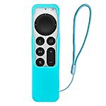 APPLE 4K TV SIRI REMOTE
 szilikon tok - fluoreszkáló türkiz