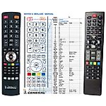 VIVAX TV-32S60T2,  32S50, 32S55, TV-40S60T2, TV-43S60T2, TV-49S60T2 -   


kompatibilis General márkájú távirányító